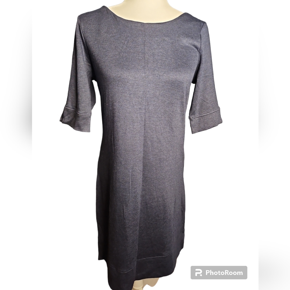 NWT Adrienne Vittadini Blue 3/4 Length Sleeve Dress